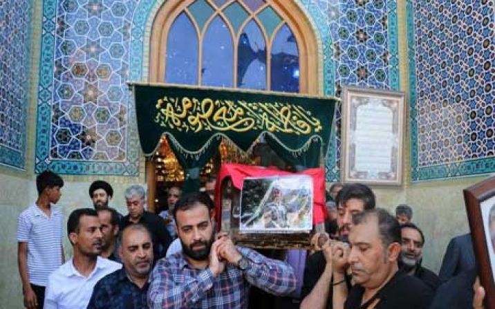 پیکر مجاهد مدافع حرم مهدی کریمیان در قم تشییع شد پیکر مجاهد مدافع حرم مهدی کریمیان در قم تشییع شد